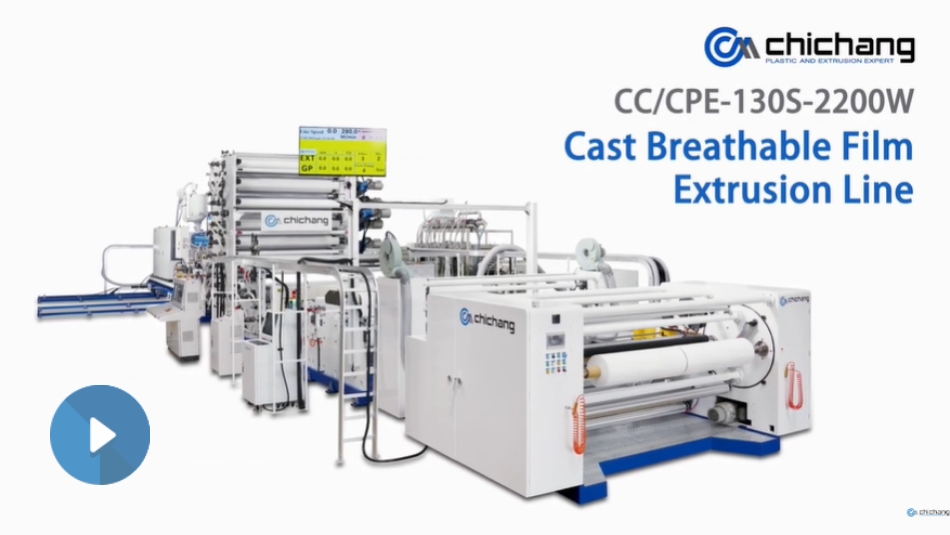 New Design of Cast Breathable Film Line with Deep Embossing Unit