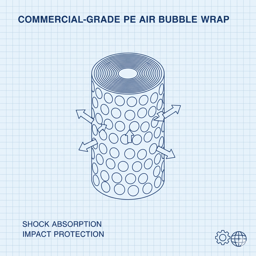 PE Shock-Absorbing Air Bubble Wrap