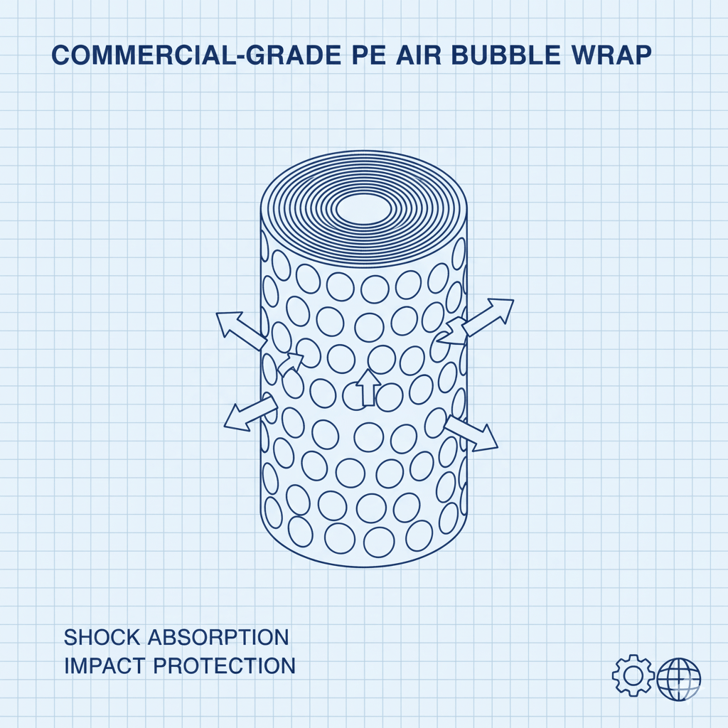 PE Shock-Absorbing Air Bubble Wrap