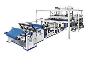 3 layer air bubble film extrusion line with 2 unwinders