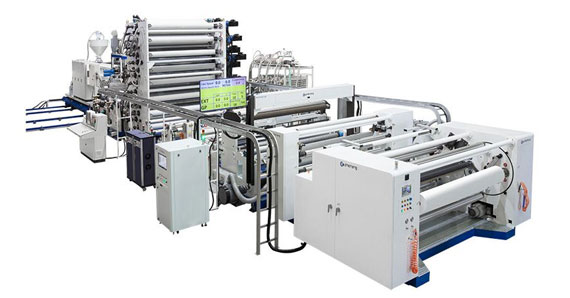 خط إنتاج غشاء PE قابل للتنفس بالصَب التلقائي